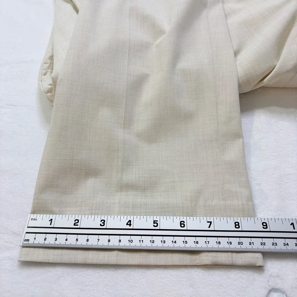 GC1800‎ Dress Pants Flat Front Light Tan Stretch Business Trousers 52/32